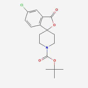 molecular formula C17H20ClNO4 B592325 叔丁基 5-氯-3-氧代-3H-螺[异苯并呋喃-1,4'-哌啶]-1'-羧酸酯 CAS No. 849106-20-3