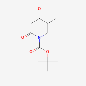 molecular formula C11H17NO4 B592327 Tert-butyl 5-methyl-2,4-dioxopiperidine-1-carboxylate CAS No. 942425-69-6