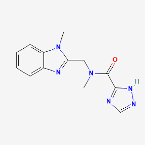 molecular formula C13H14N6O B5923272 N-methyl-N-[(1-methyl-1H-benzimidazol-2-yl)methyl]-1H-1,2,4-triazole-5-carboxamide 