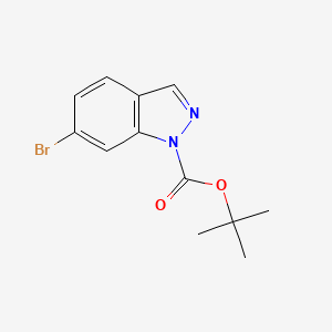 molecular formula C12H13BrN2O2 B592332 tert-Butyl 6-Bromo-1H-indazole-1-carboxylate CAS No. 877264-77-2