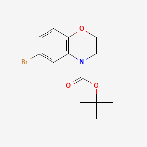 molecular formula C13H16BrNO3 B592334 叔丁基6-溴-2H-苯并[b][1,4]恶嗪-4(3H)-羧酸酯 CAS No. 719310-31-3