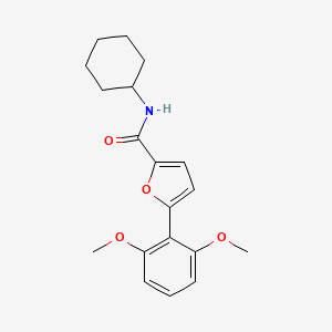 molecular formula C19H23NO4 B5923369 N-cyclohexyl-5-(2,6-dimethoxyphenyl)-2-furamide 