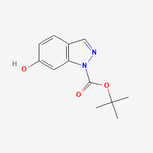 molecular formula C12H14N2O3 B592337 tert-Butyl 6-hydroxy-1H-indazole-1-carboxylate CAS No. 1337880-58-6