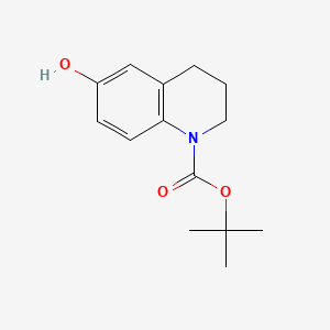 molecular formula C14H19NO3 B592340 Tert-butyl 6-hydroxy-3,4-dihydroquinoline-1(2H)-carboxylate CAS No. 327044-56-4