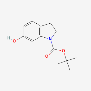 molecular formula C13H17NO3 B592341 Tert-butyl 6-hydroxyindoline-1-carboxylate CAS No. 957204-30-7
