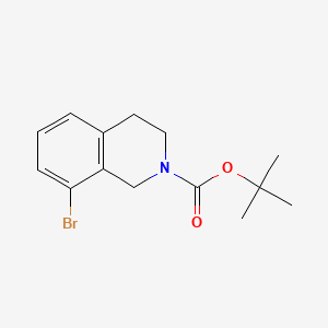molecular formula C14H18BrNO2 B592348 Tert-butyl 8-bromo-3,4-dihydroisoquinoline-2(1H)-carboxylate CAS No. 893566-75-1