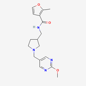 molecular formula C17H22N4O3 B5923530 N-({1-[(2-methoxypyrimidin-5-yl)methyl]pyrrolidin-3-yl}methyl)-2-methyl-3-furamide 