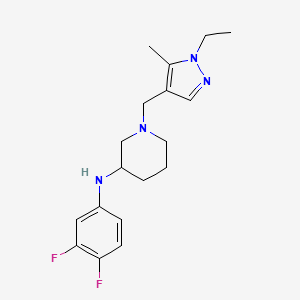 molecular formula C18H24F2N4 B5923551 N-(3,4-difluorophenyl)-1-[(1-ethyl-5-methyl-1H-pyrazol-4-yl)methyl]-3-piperidinamine 