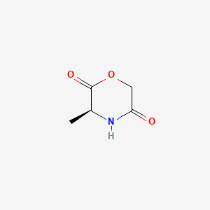 molecular formula C5H7NO3 B592359 (S)-3-methylmorpholine-2,5-dione CAS No. 127094-71-7