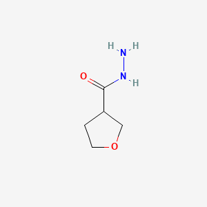 molecular formula C5H10N2O2 B592360 Tetrahydrofuran-3-carbohydrazide CAS No. 59293-32-2