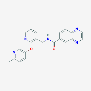 molecular formula C21H17N5O2 B5923616 N-({2-[(6-methylpyridin-3-yl)oxy]pyridin-3-yl}methyl)quinoxaline-6-carboxamide 