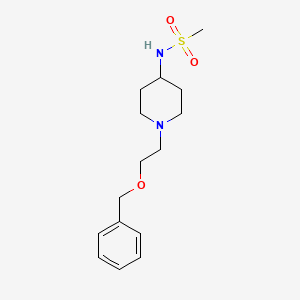 molecular formula C15H24N2O3S B5923645 N-{1-[2-(benzyloxy)ethyl]piperidin-4-yl}methanesulfonamide 