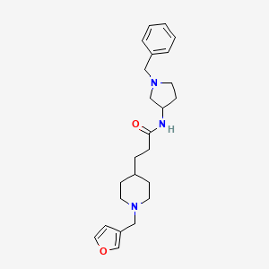 molecular formula C24H33N3O2 B5923649 N-(1-benzyl-3-pyrrolidinyl)-3-[1-(3-furylmethyl)-4-piperidinyl]propanamide 