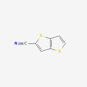 molecular formula C7H3NS2 B592365 Thieno[3,2-b]thiophene-2-carbonitrile CAS No. 40985-58-8