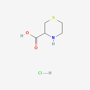 molecular formula C5H10ClNO2S B592366 Thiomorpholine-3-carboxylic acid hydrochloride CAS No. 96612-95-2