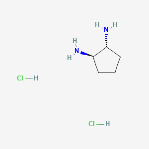 molecular formula C5H13ClN2 B592374 trans-Cyclopentane-1,2-diamine dihydrochloride CAS No. 99363-25-4