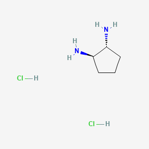 molecular formula C5H14Cl2N2 B592374 trans-Cyclopentane-1,2-diamine dihydrochloride CAS No. 99363-25-4
