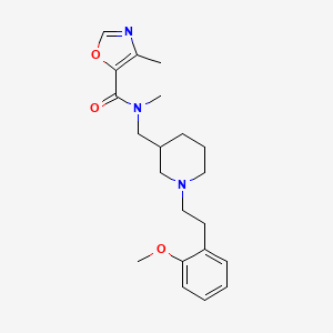 molecular formula C21H29N3O3 B5923751 N-({1-[2-(2-methoxyphenyl)ethyl]-3-piperidinyl}methyl)-N,4-dimethyl-1,3-oxazole-5-carboxamide 