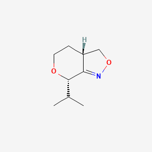 molecular formula C9H15NO2 B592380 (3aS,7S)-7-Isopropyl-3,3a,4,5-tetrahydro-7H-pyrano[3,4-c][1,2]oxazole CAS No. 136968-84-8