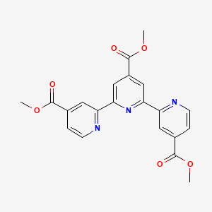 molecular formula C21H17N3O6 B592383 三甲基[2,2':6',2''-三吡啶]-4,4',4''-三羧酸酯 CAS No. 330680-46-1