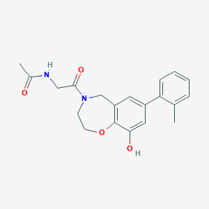 molecular formula C20H22N2O4 B5923845 N-{2-[9-hydroxy-7-(2-methylphenyl)-2,3-dihydro-1,4-benzoxazepin-4(5H)-yl]-2-oxoethyl}acetamide 