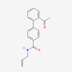 molecular formula C18H17NO2 B5923890 2'-acetyl-N-allylbiphenyl-4-carboxamide 