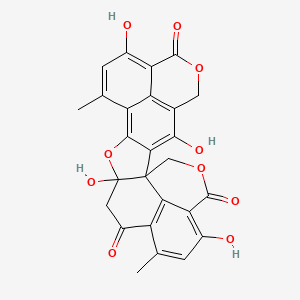 molecular formula C26H18O10 B592394 Bacillosporin C 