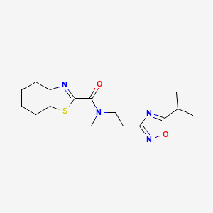 molecular formula C16H22N4O2S B5923941 N-[2-(5-isopropyl-1,2,4-oxadiazol-3-yl)ethyl]-N-methyl-4,5,6,7-tetrahydro-1,3-benzothiazole-2-carboxamide 