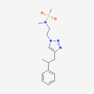 molecular formula C15H22N4O2S B5923966 N-methyl-N-{2-[4-(2-phenylpropyl)-1H-1,2,3-triazol-1-yl]ethyl}methanesulfonamide 