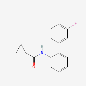 molecular formula C17H16FNO B5923988 N-(3'-fluoro-4'-methylbiphenyl-2-yl)cyclopropanecarboxamide 