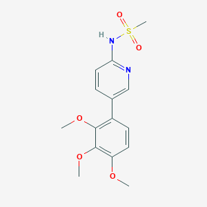 molecular formula C15H18N2O5S B5924040 N-[5-(2,3,4-trimethoxyphenyl)pyridin-2-yl]methanesulfonamide 