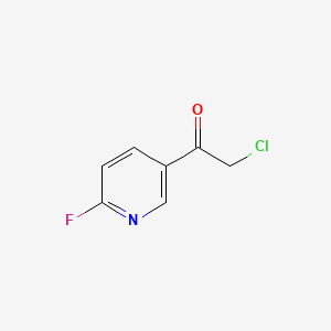 molecular formula C7H5ClFNO B592409 2-Chloro-1-(6-fluoro-3-pyridinyl)ethanone CAS No. 136592-25-1