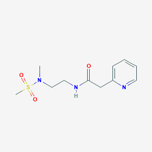 molecular formula C11H17N3O3S B5924140 N-{2-[methyl(methylsulfonyl)amino]ethyl}-2-pyridin-2-ylacetamide 