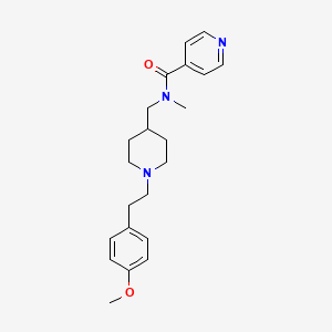 molecular formula C22H29N3O2 B5924152 N-({1-[2-(4-methoxyphenyl)ethyl]-4-piperidinyl}methyl)-N-methylisonicotinamide 