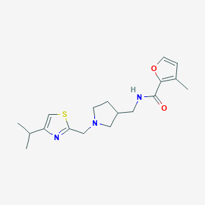 molecular formula C18H25N3O2S B5924171 N-({1-[(4-isopropyl-1,3-thiazol-2-yl)methyl]pyrrolidin-3-yl}methyl)-3-methyl-2-furamide 