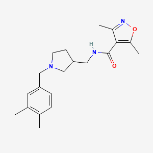 molecular formula C20H27N3O2 B5924251 N-{[1-(3,4-dimethylbenzyl)pyrrolidin-3-yl]methyl}-3,5-dimethylisoxazole-4-carboxamide 