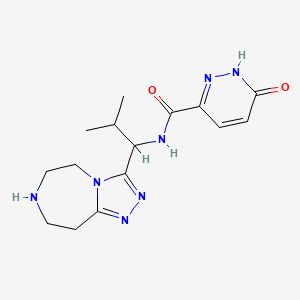 molecular formula C15H21N7O2 B5924333 N-[2-methyl-1-(6,7,8,9-tetrahydro-5H-[1,2,4]triazolo[4,3-d][1,4]diazepin-3-yl)propyl]-6-oxo-1,6-dihydropyridazine-3-carboxamide 