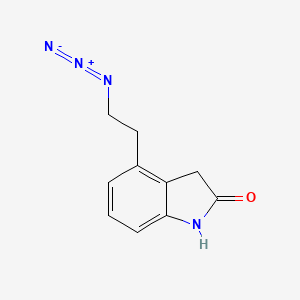 molecular formula C10H10N4O B592446 4-(2-Azidoethyl)-1,3-dihydroindol-2-one CAS No. 157649-58-6