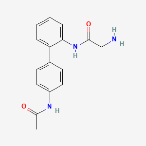molecular formula C16H17N3O2 B5924499 N~1~-[4'-(acetylamino)biphenyl-2-yl]glycinamide 