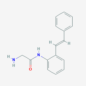 molecular formula C16H16N2O B5924502 N~1~-{2-[(E)-2-phenylvinyl]phenyl}glycinamide 