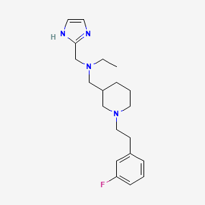 molecular formula C20H29FN4 B5924514 N-({1-[2-(3-fluorophenyl)ethyl]-3-piperidinyl}methyl)-N-(1H-imidazol-2-ylmethyl)ethanamine 