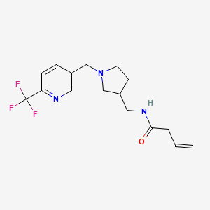 molecular formula C16H20F3N3O B5924535 N-[(1-{[6-(trifluoromethyl)pyridin-3-yl]methyl}pyrrolidin-3-yl)methyl]but-3-enamide 
