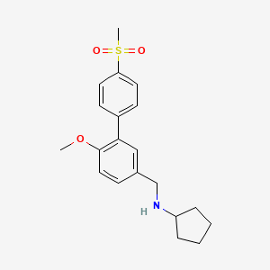 molecular formula C20H25NO3S B5924537 N-{[6-methoxy-4'-(methylsulfonyl)biphenyl-3-yl]methyl}cyclopentanamine 