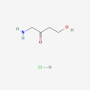 molecular formula C4H10ClNO2 B592455 1-Amino-4-hydroxybutan-2-one hydrochloride CAS No. 92632-79-6