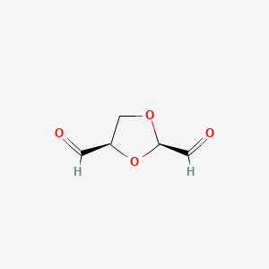 molecular formula C5H6O4 B592457 (2R,4R)-1,3-dioxolane-2,4-dicarbaldehyde CAS No. 127903-51-9