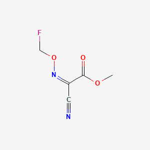 molecular formula C5H5FN2O3 B592458 (Z)-methyl 2-cyano-2-((fluoromethoxy)imino)acetate CAS No. 127929-86-6