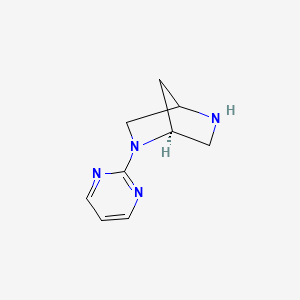 molecular formula C9H12N4 B592464 (1S)-2-(Pyrimidin-2-yl)-2,5-diazabicyclo[2.2.1]heptane CAS No. 133982-56-6