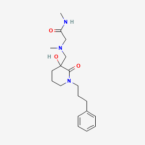 molecular formula C19H29N3O3 B5924737 N~2~-{[3-hydroxy-2-oxo-1-(3-phenylpropyl)piperidin-3-yl]methyl}-N~1~,N~2~-dimethylglycinamide 