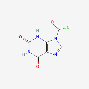 molecular formula C6H3ClN4O3 B592478 2,6-Dioxo-3H-purine-9-carbonyl chloride CAS No. 127265-49-0
