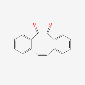 molecular formula C16H10O2 B592482 Tricyclo[10.4.0.04,9]hexadeca-1(16),4,6,8,10,12,14-heptaene-2,3-dione CAS No. 1830-65-5
